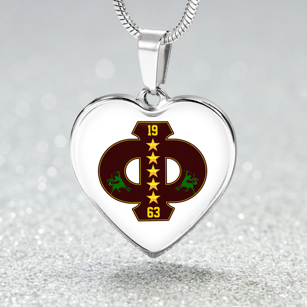 Iota Phi Theta Necklace Heart Star