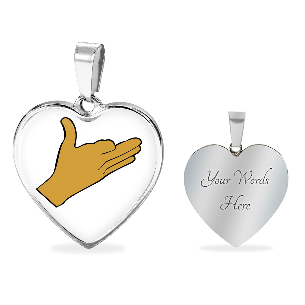 Iota Phi Theta Necklace Heart Hand