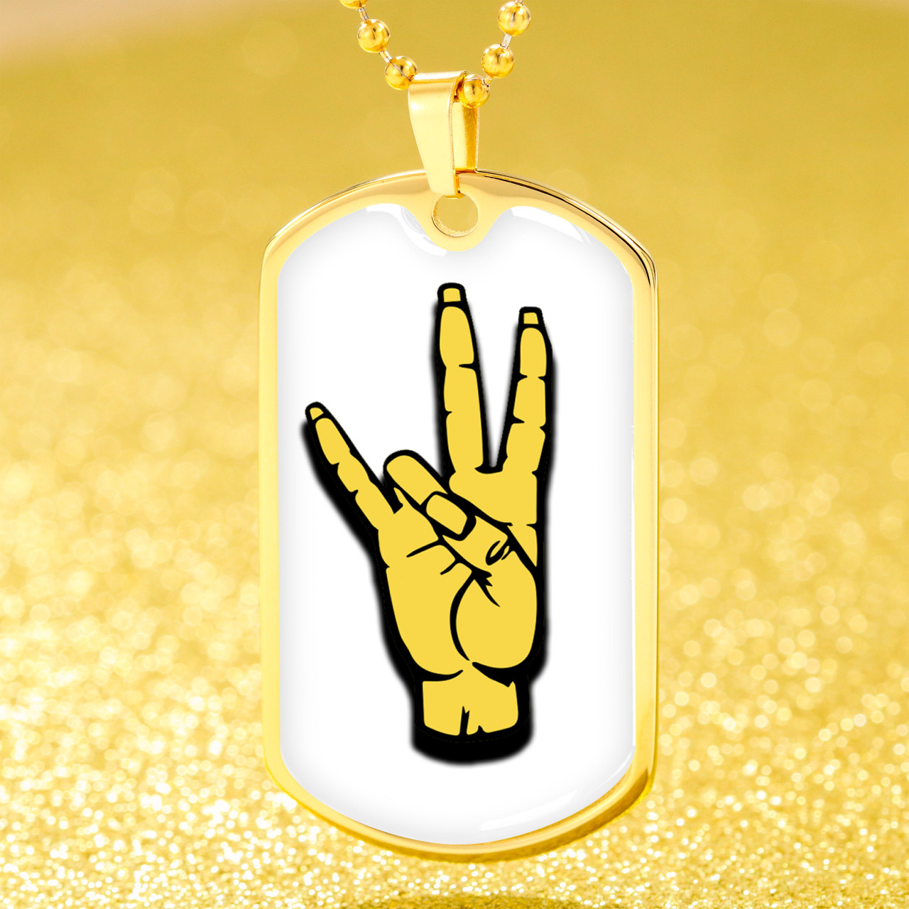 Sigma Gamma Rho Military Dog Tag Necklace Hand