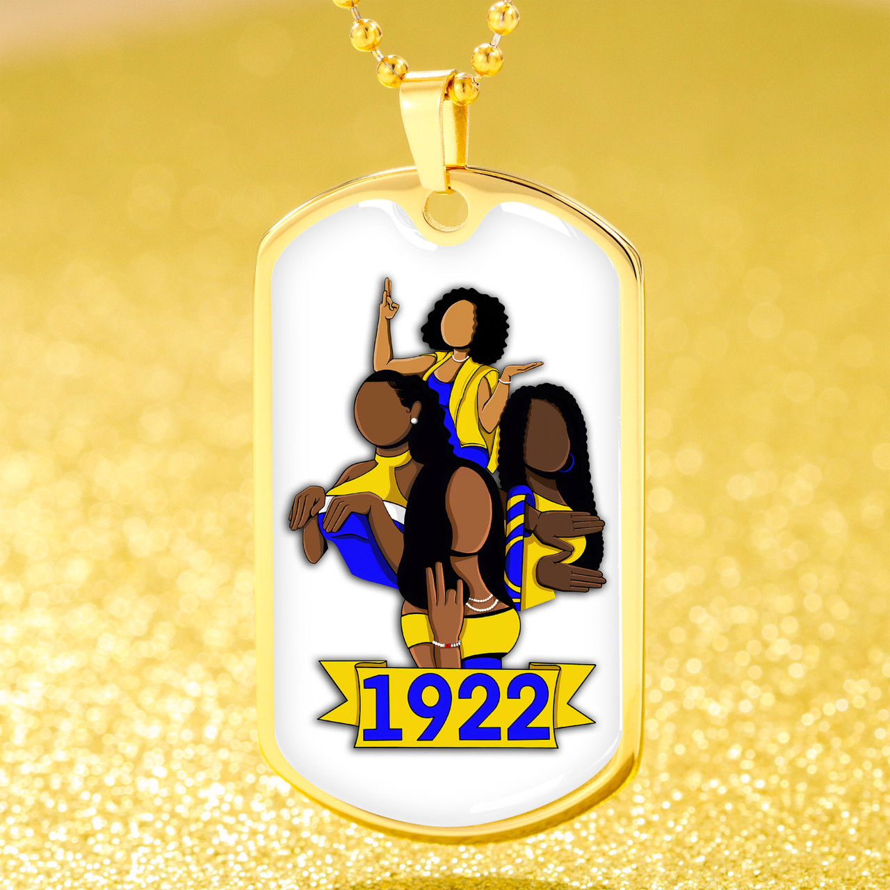 Sigma Gamma Rho Military Dog Tag Necklace Sisterhood