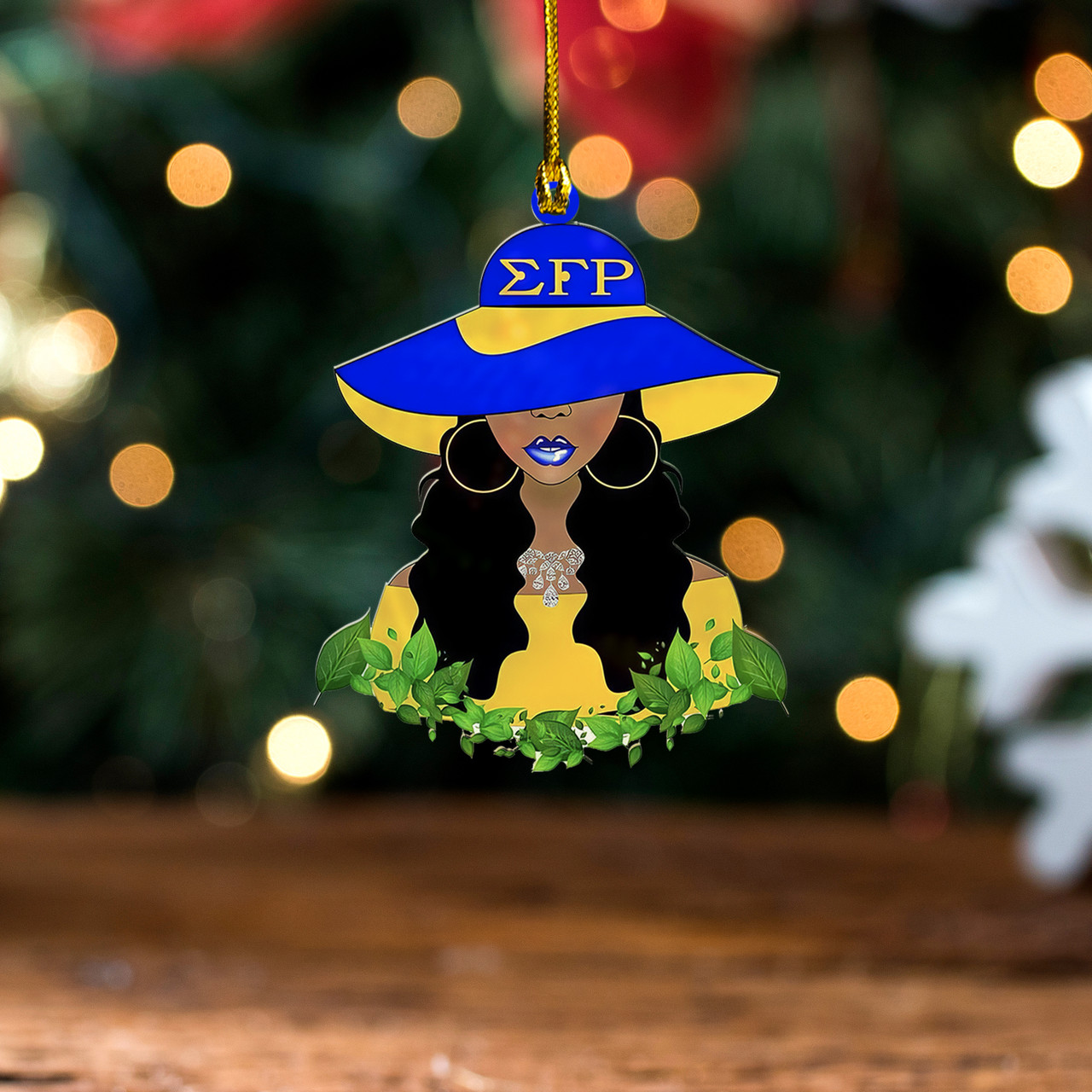 Sigma Gamma Rho Acrylic And Wooden Ornament Women Beautiful