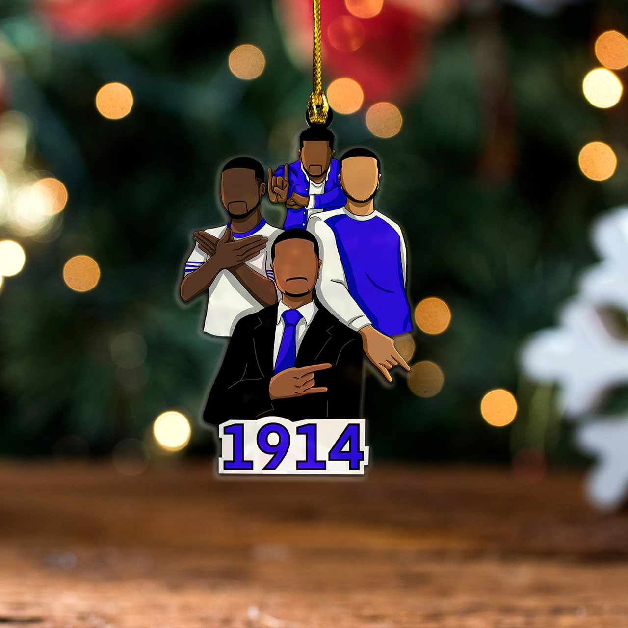 Phi Beta Sigma Acrylic And Wooden Ornament Brotherhood