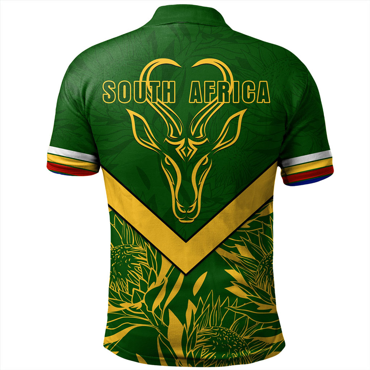 South Africa Polo Shirt Pattern Protea Flower