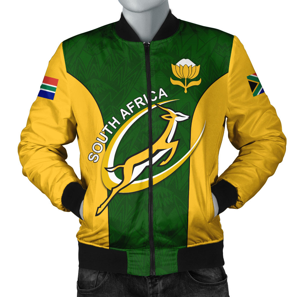 South Africa Bomber Jacket Rugby Protea Flower