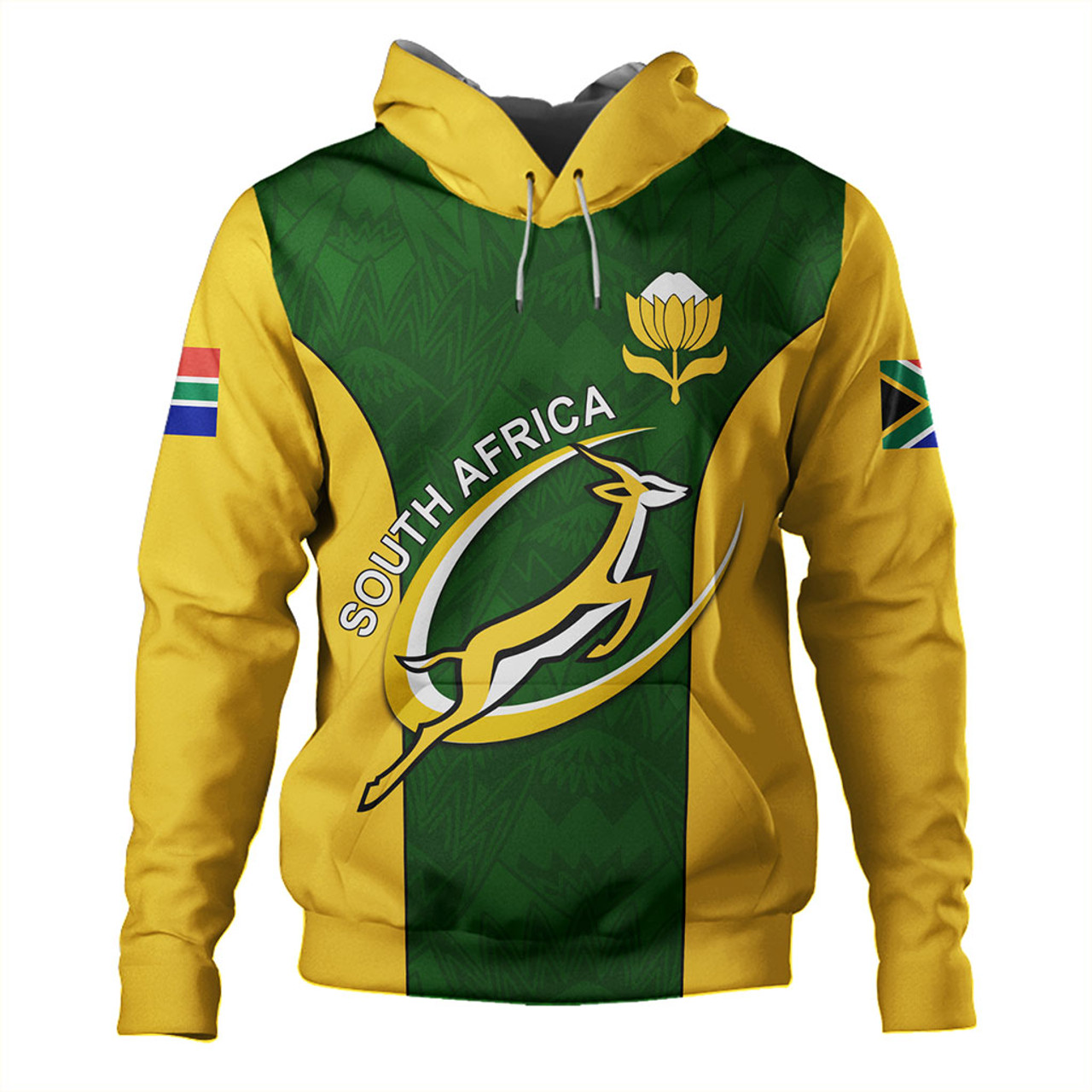 South Africa Hoodie Rugby Protea Flower