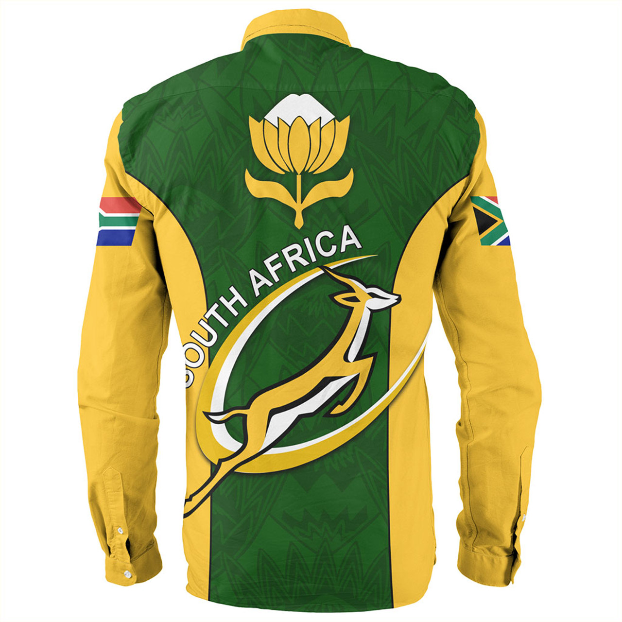 South Africa Long Sleeve Shirt Rugby Protea Flower
