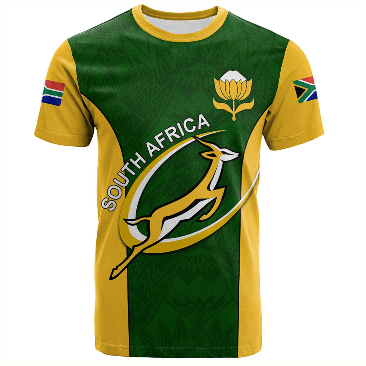 South Africa T-Shirt Rugby Protea Flower