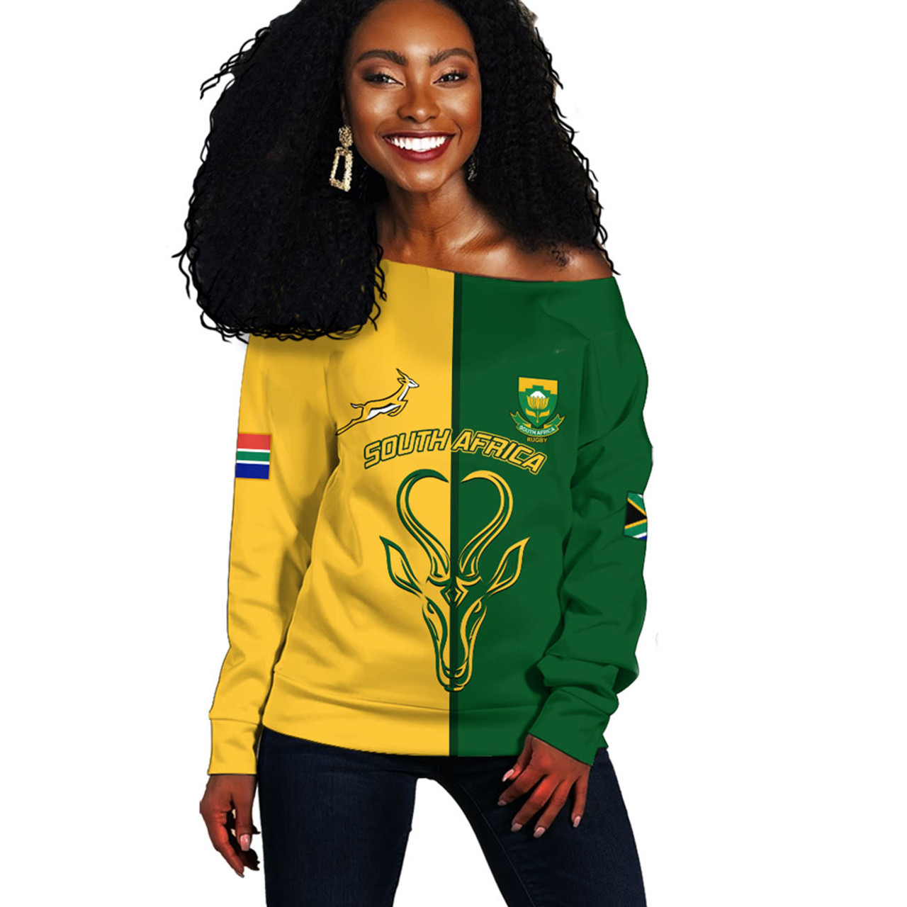 South Africa Off Shoulder Sweatshirt Circle Style