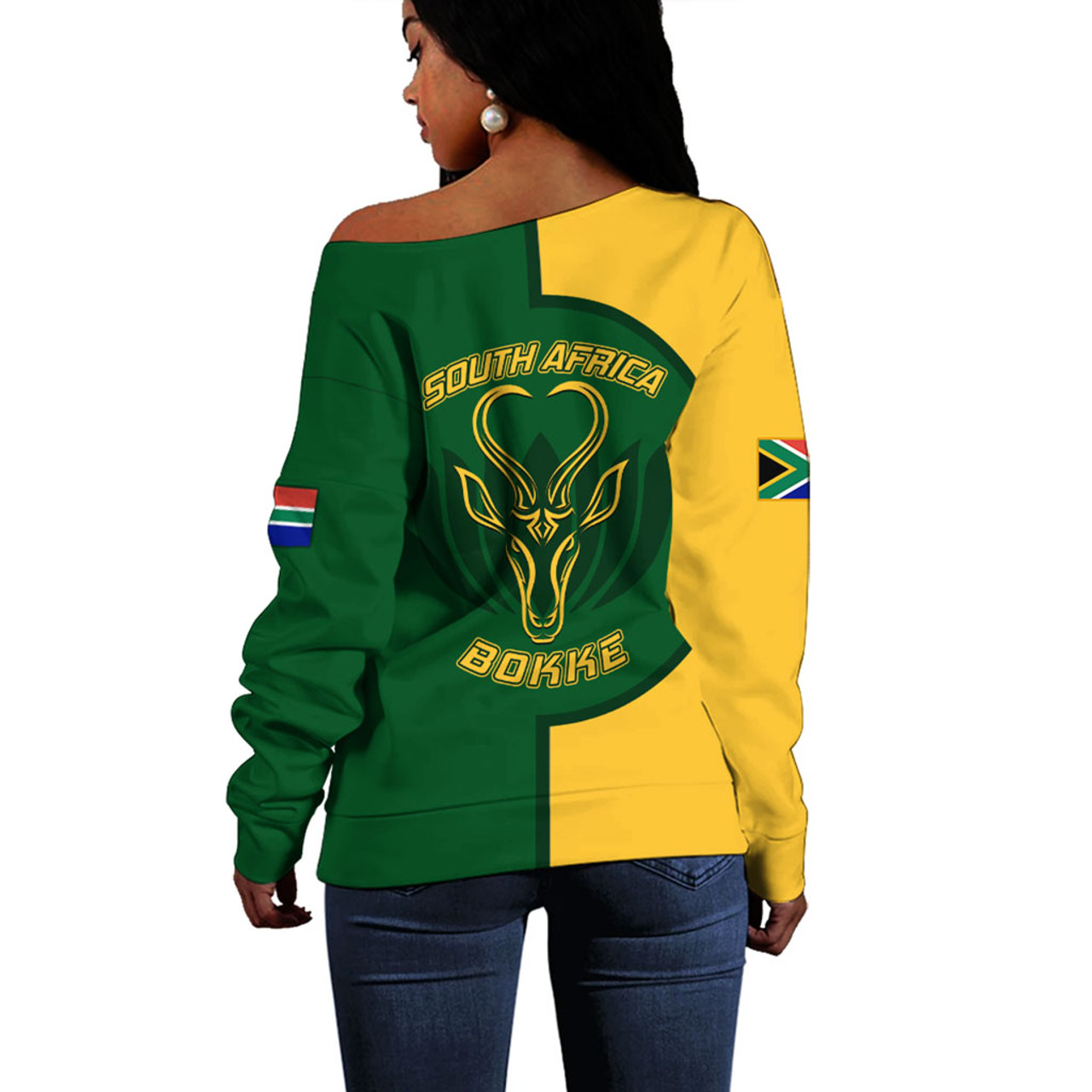 South Africa Off Shoulder Sweatshirt Circle Style