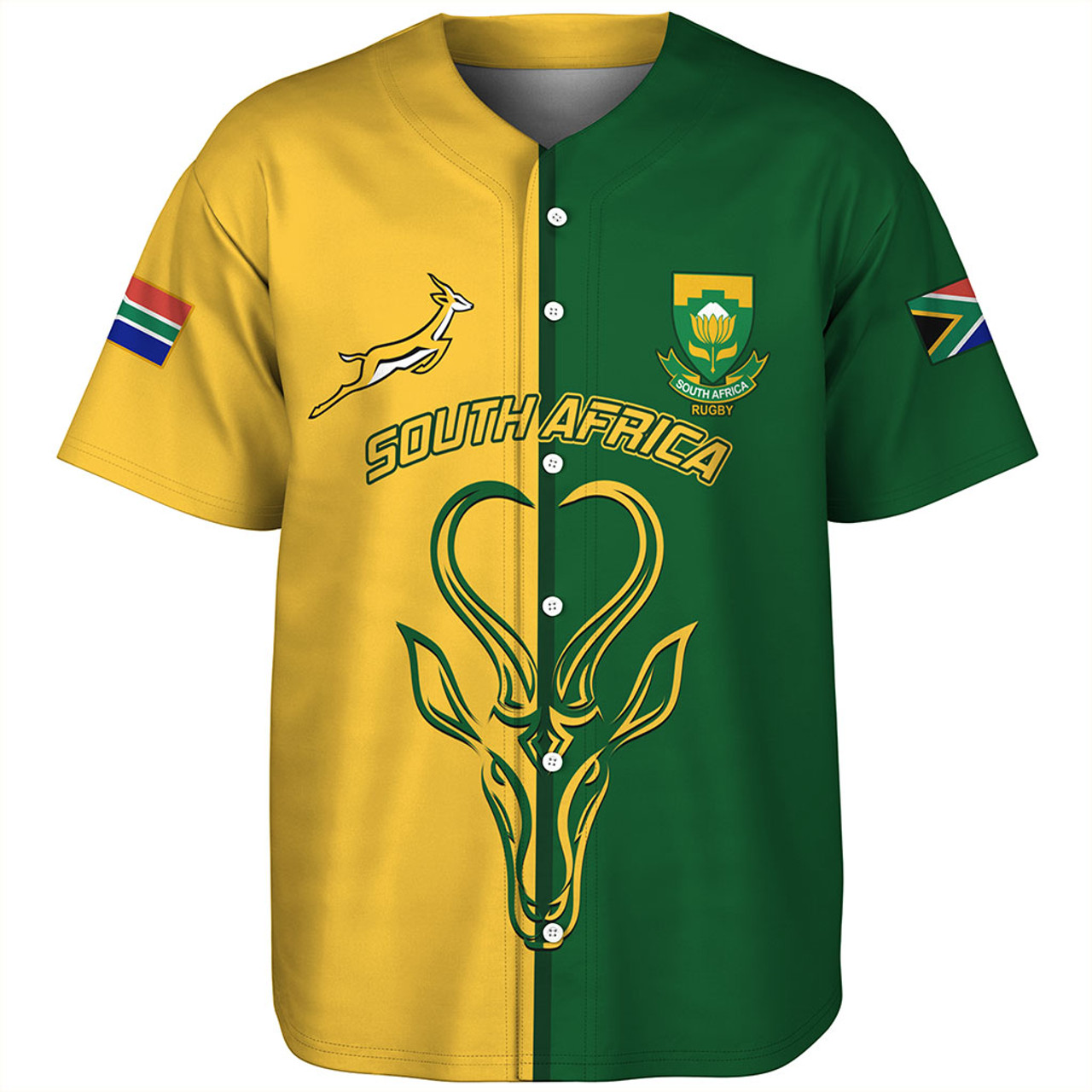 South Africa Baseball Shirt Circle Style