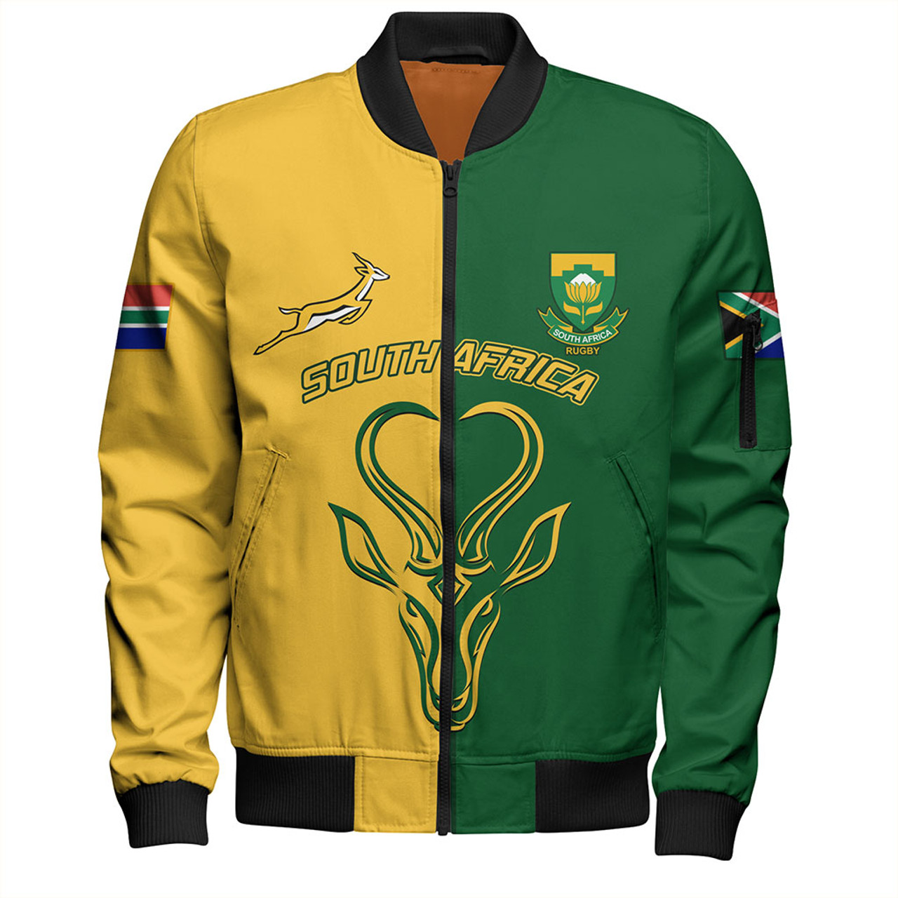 South Africa Zipper Bomber Jacket Circle Style