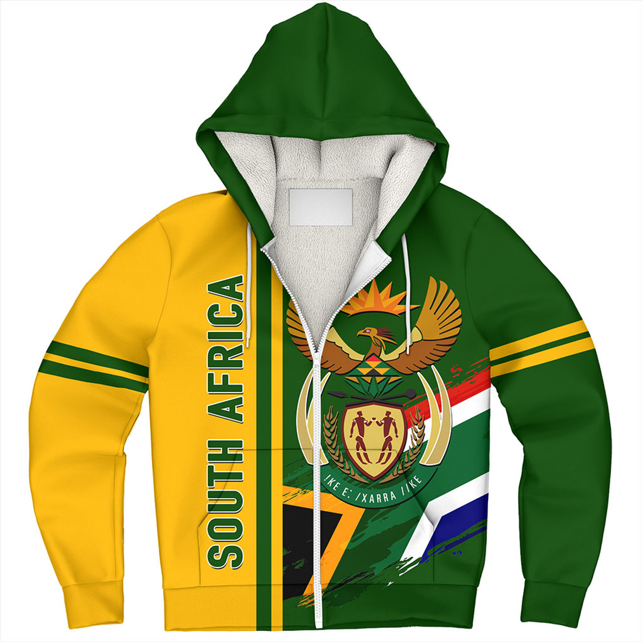 South Africa Sherpa Hoodie Quarter Style