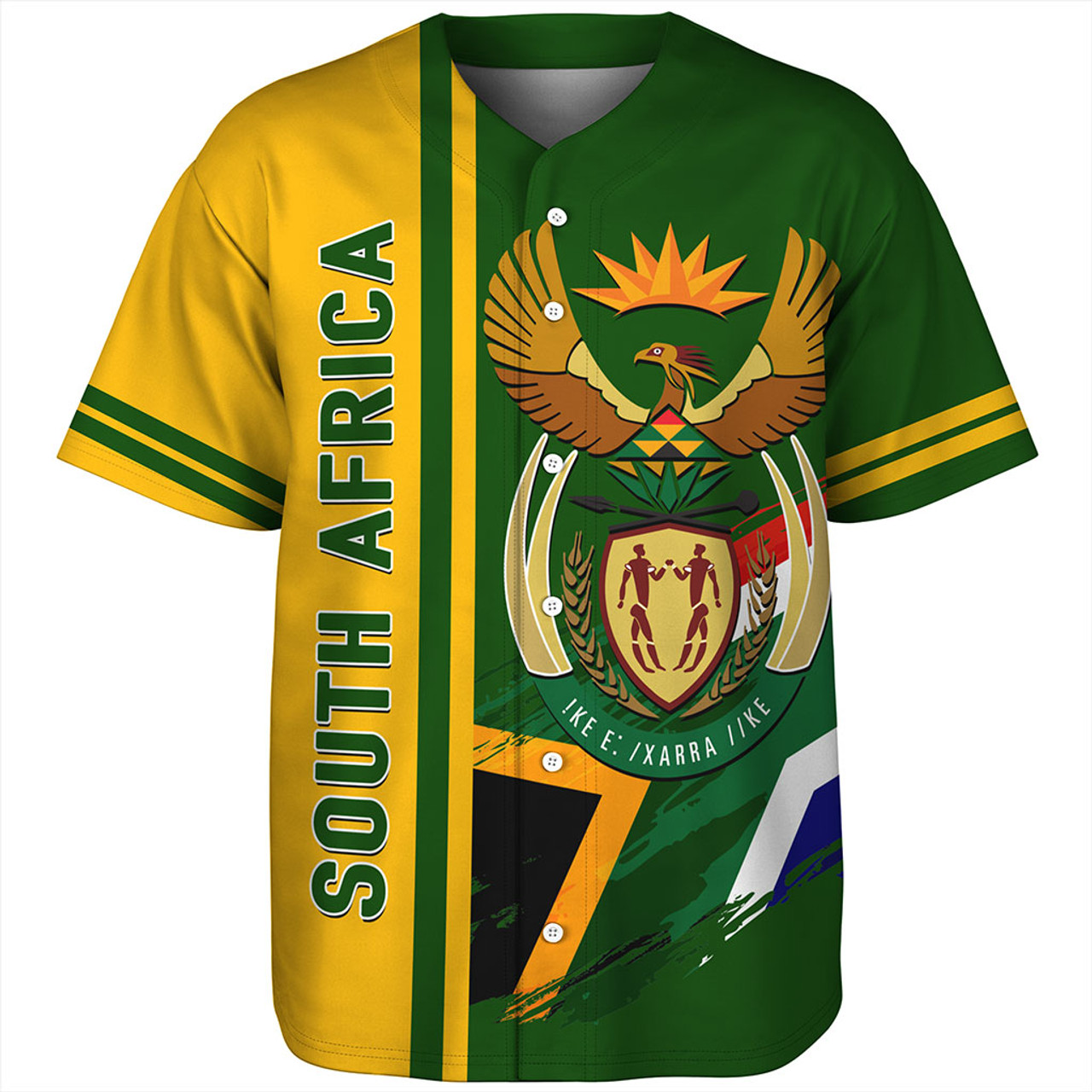 South Africa Baseball Shirt Quarter Style