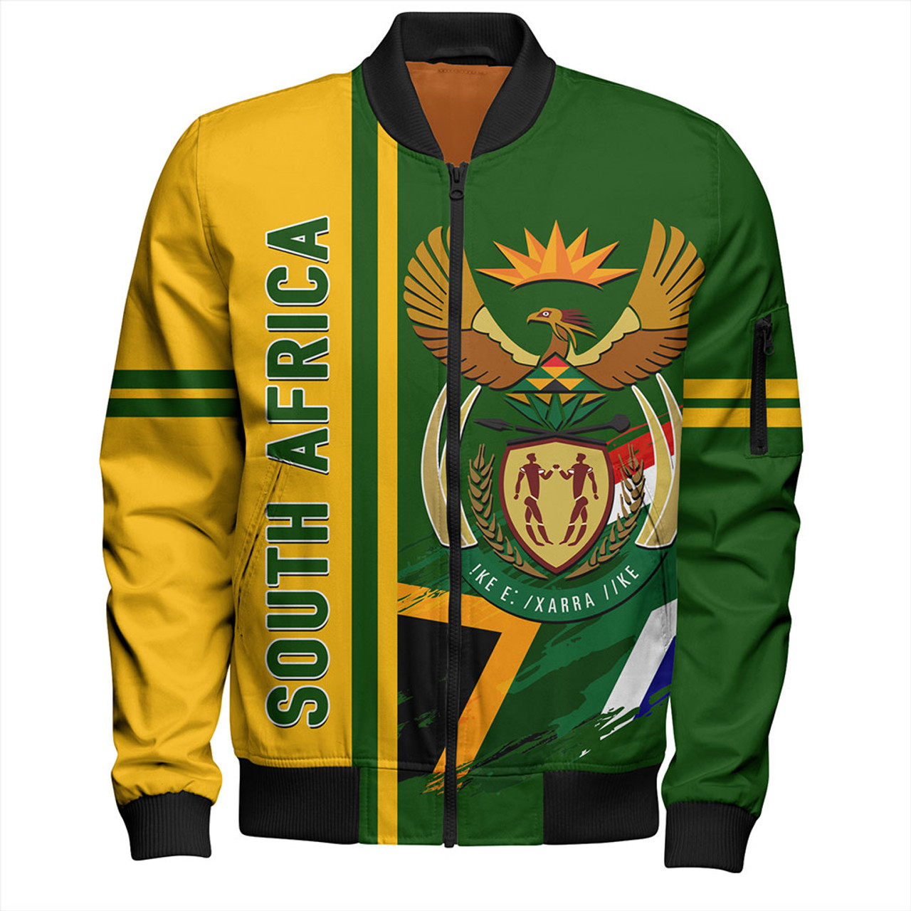 South Africa Zipper Bomber Jacket Quarter Style