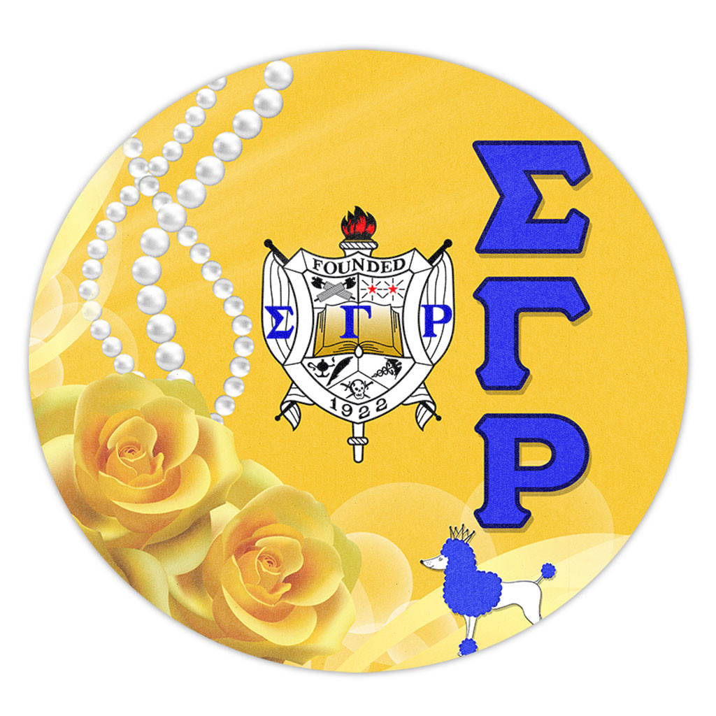 Sorority Carpet - Sigma Gamma Rho Round Carpet Queen Rho