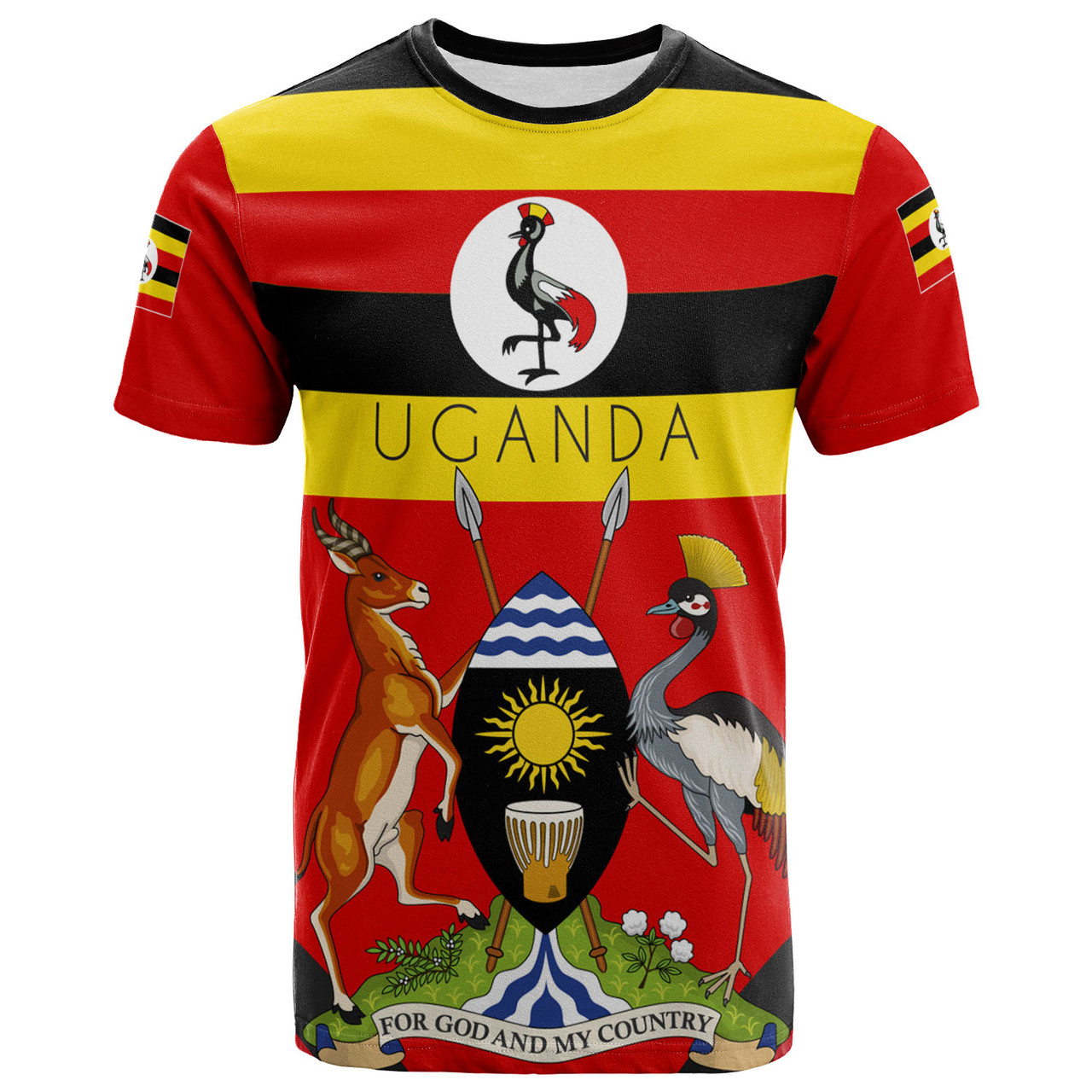 Uganda T-Shirt - Africa Uganda Pride T-Shirt Desert Fashion 1