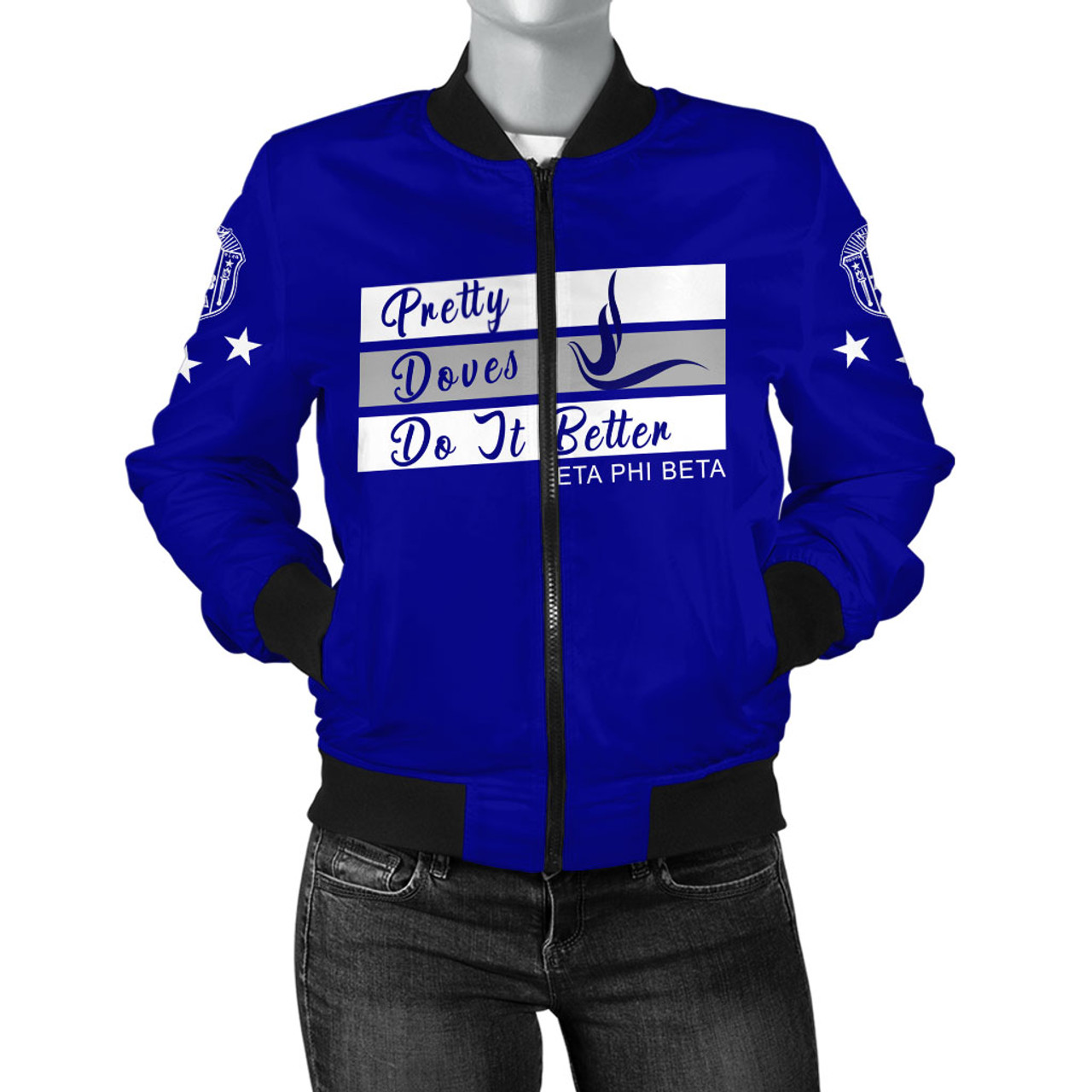 Zeta Phi Beta Bomber Jacket Pretty Doves