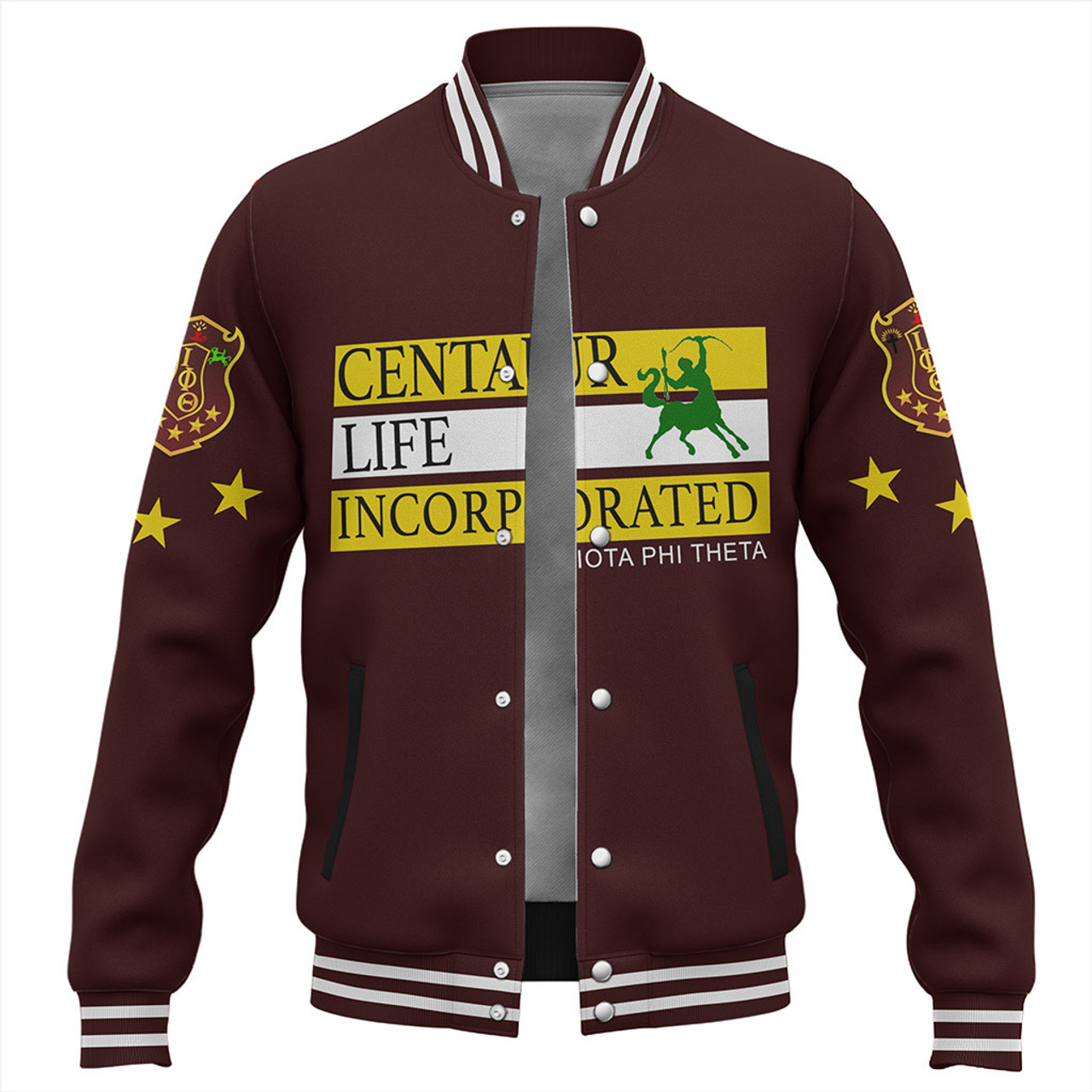 Iota Phi Theta Baseball Jacket Centaur Life