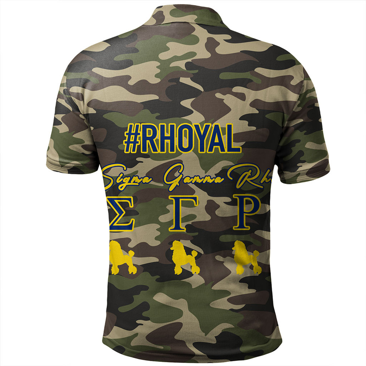 Sigma Gamma Rho Polo Shirt Camouflage Style Greek