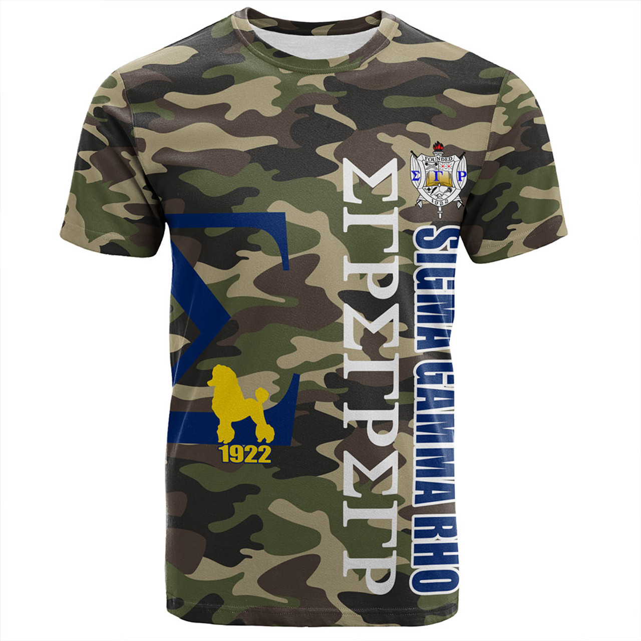 Sigma Gamma Rho T-Shirt Camouflage Style Greek
