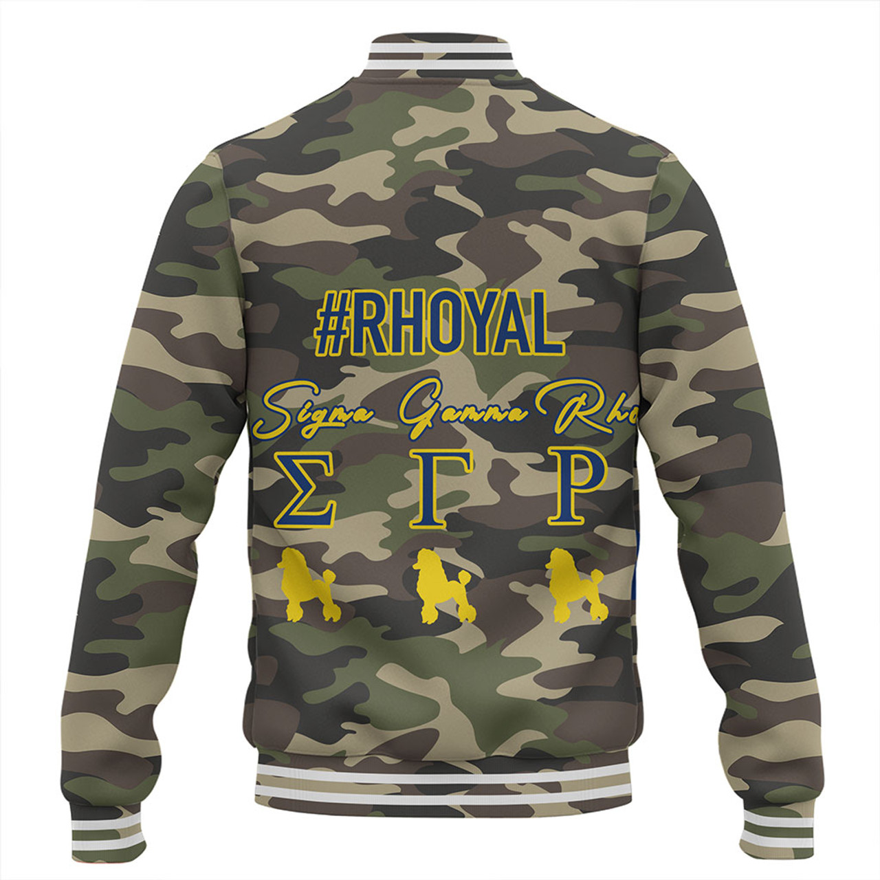 Sigma Gamma Rho Baseball Jacket Camouflage Style Greek