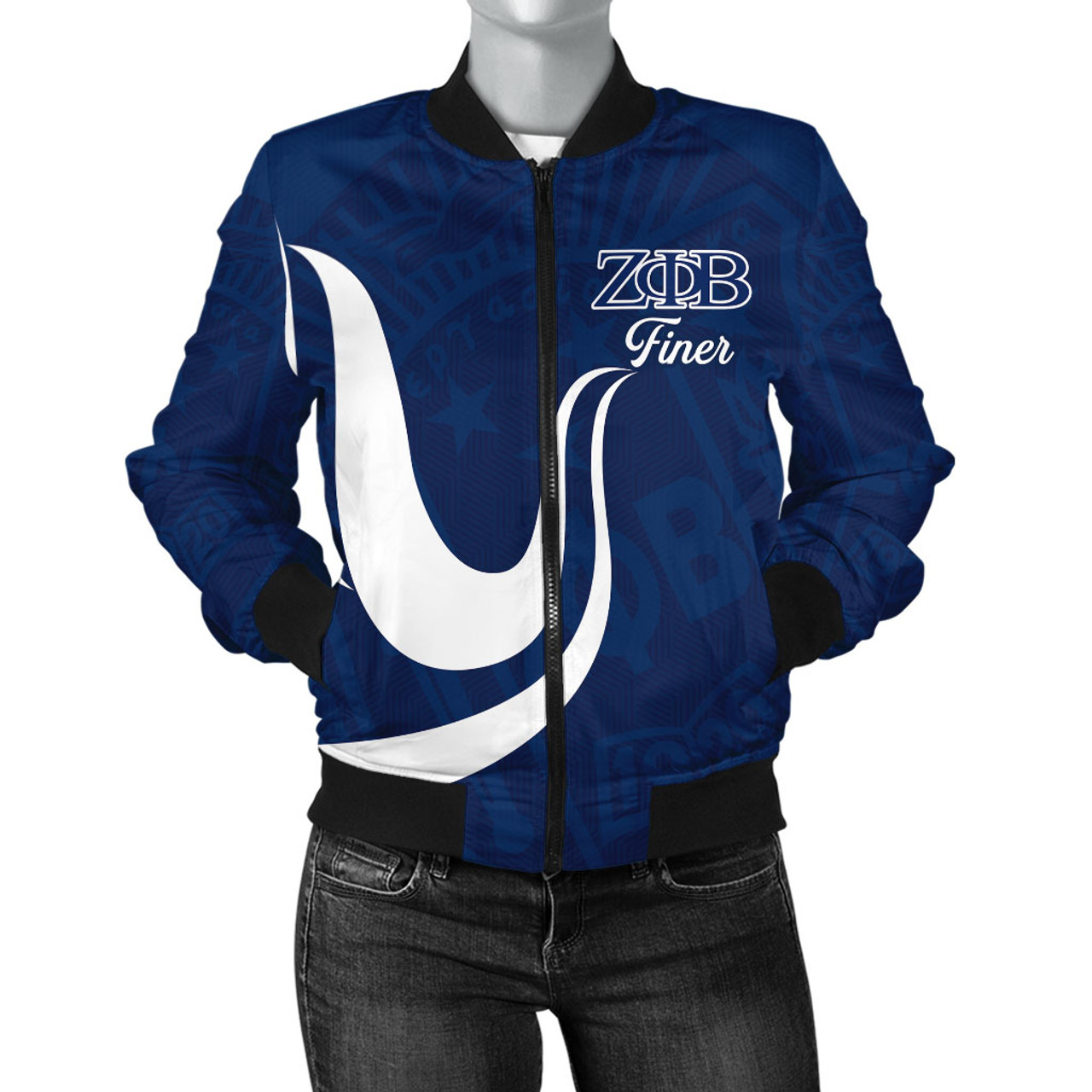 Zeta Phi Beta Bomber Jacket Greek Finer Sorority