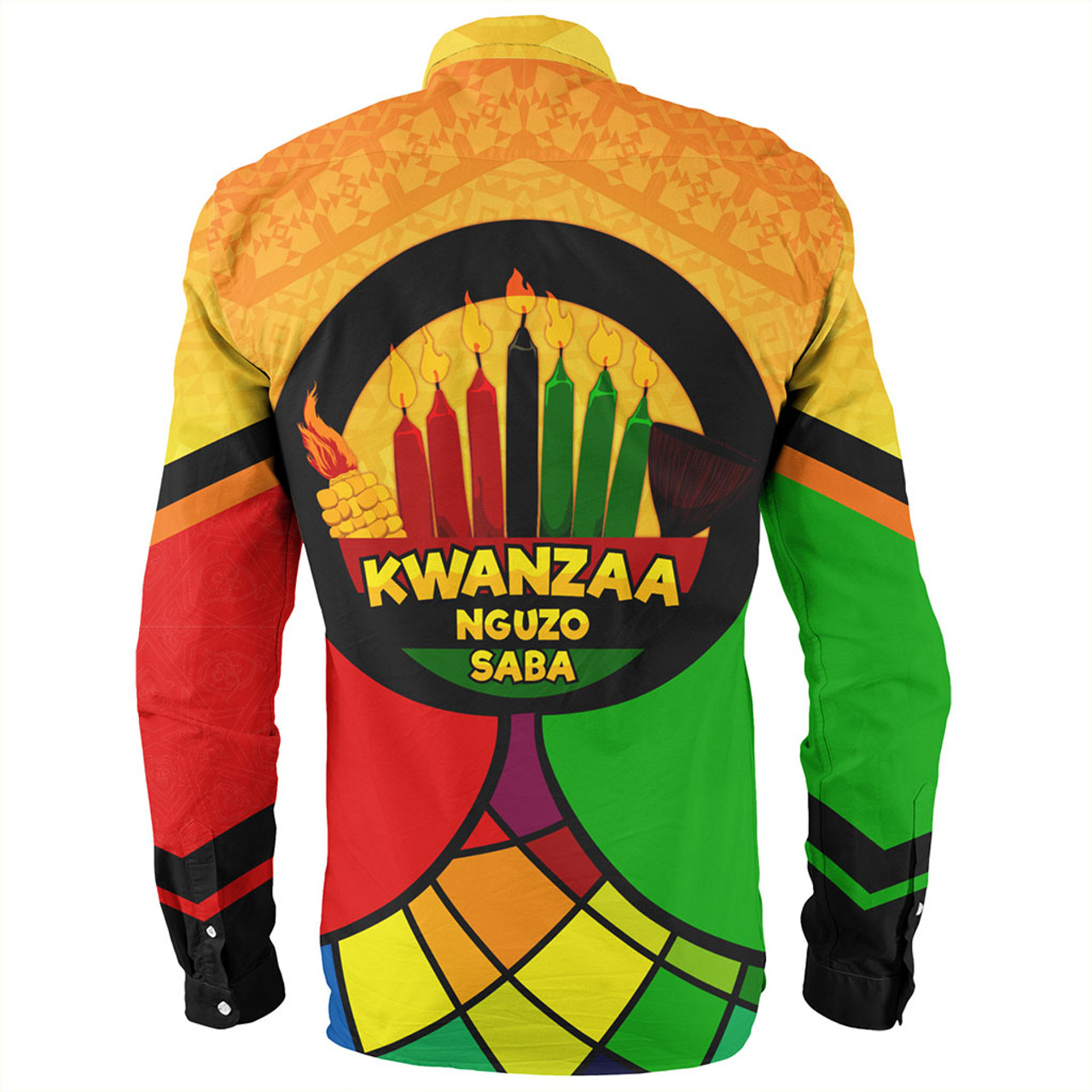 Kwanzaa Long Sleeve Shirt Nguzo Saba Style