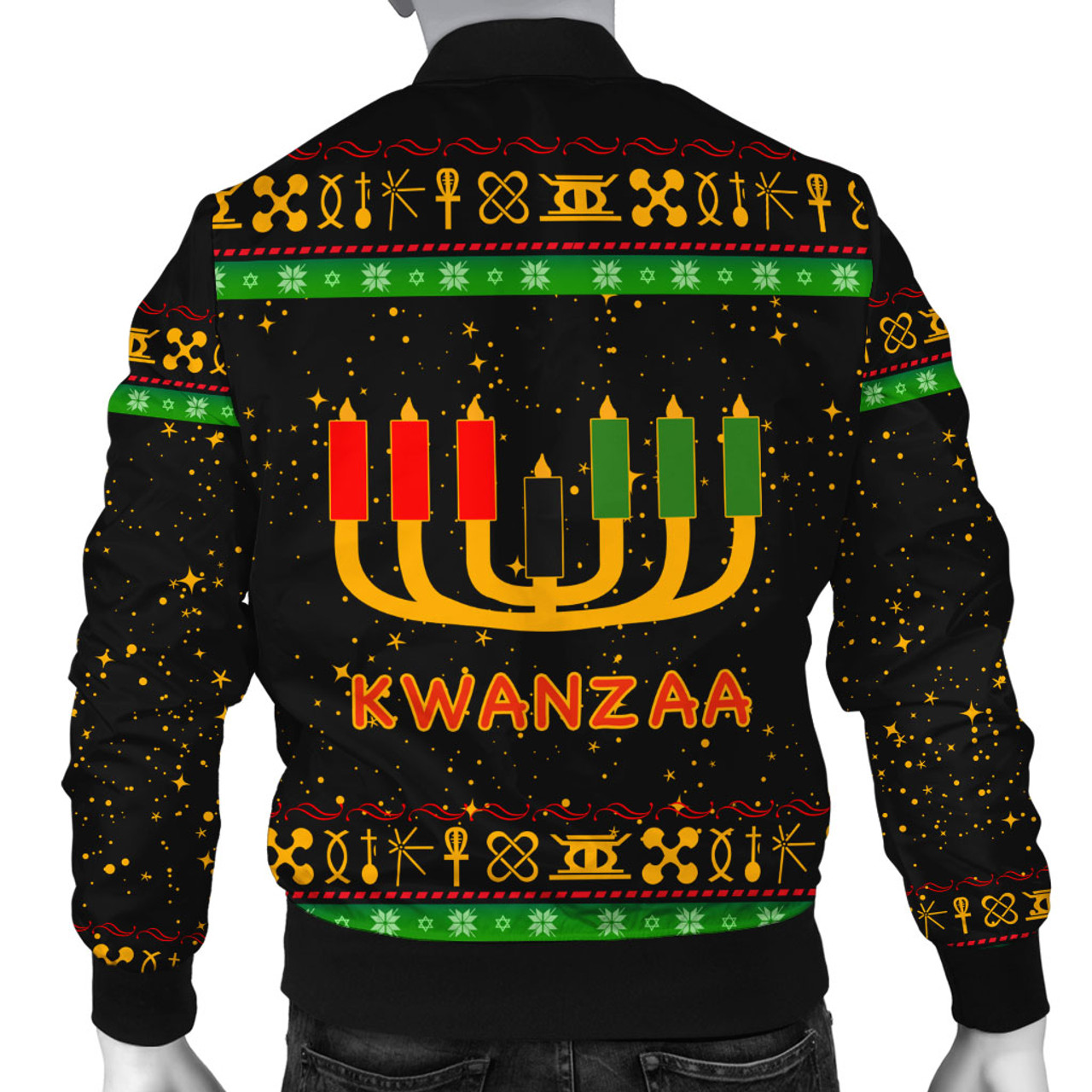 Kwanzaa Bomber Jacket Africa Culture Pattern Christmas