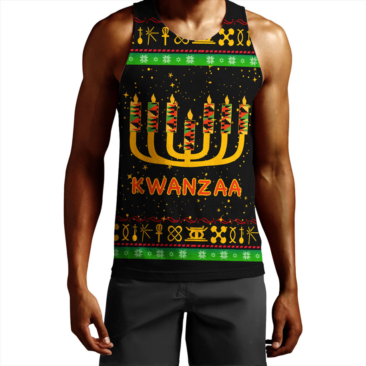 Kwanzaa Tank Top Africa Culture Pattern Christmas