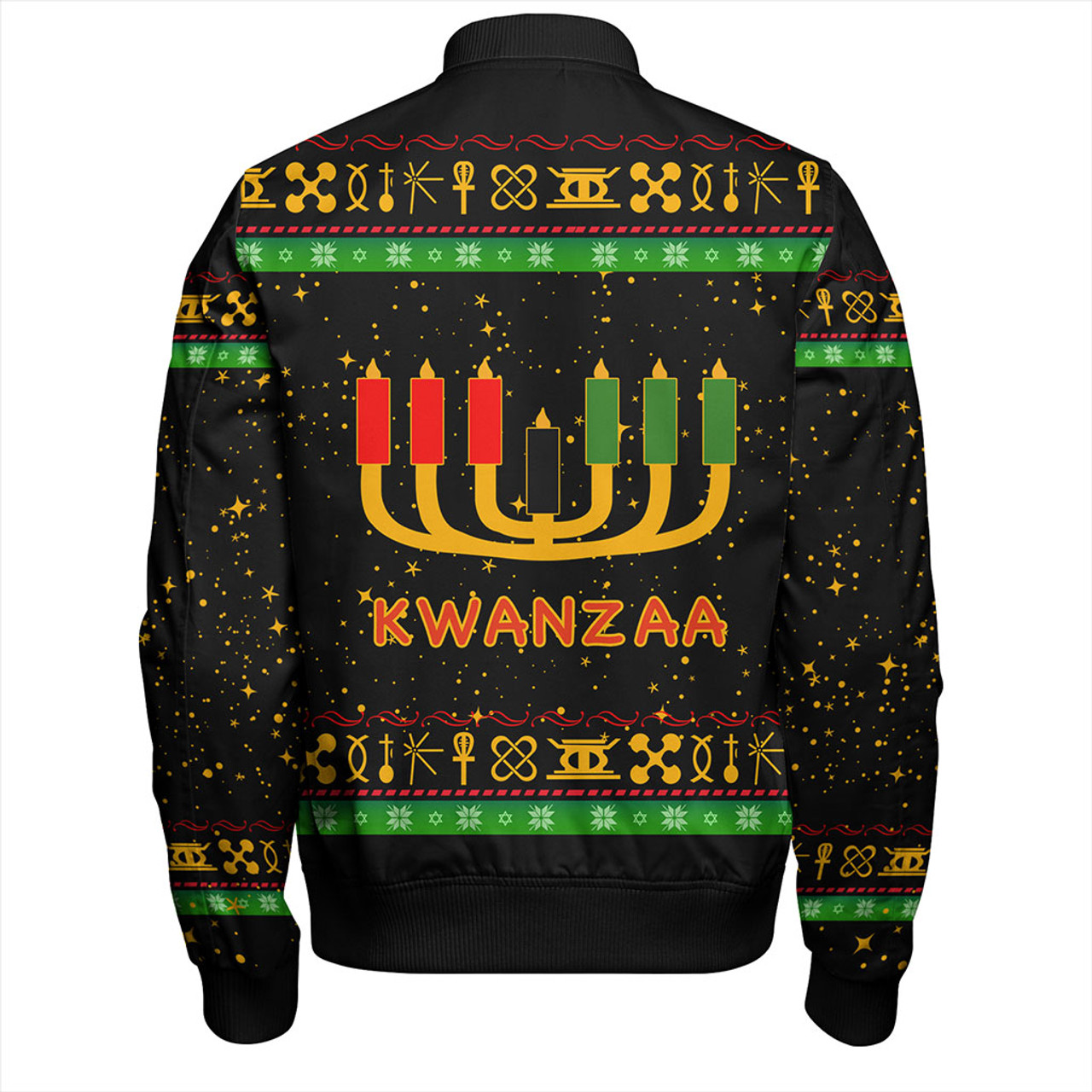 Kwanzaa Zipper Bomber Jackets Africa Culture Pattern Christmas