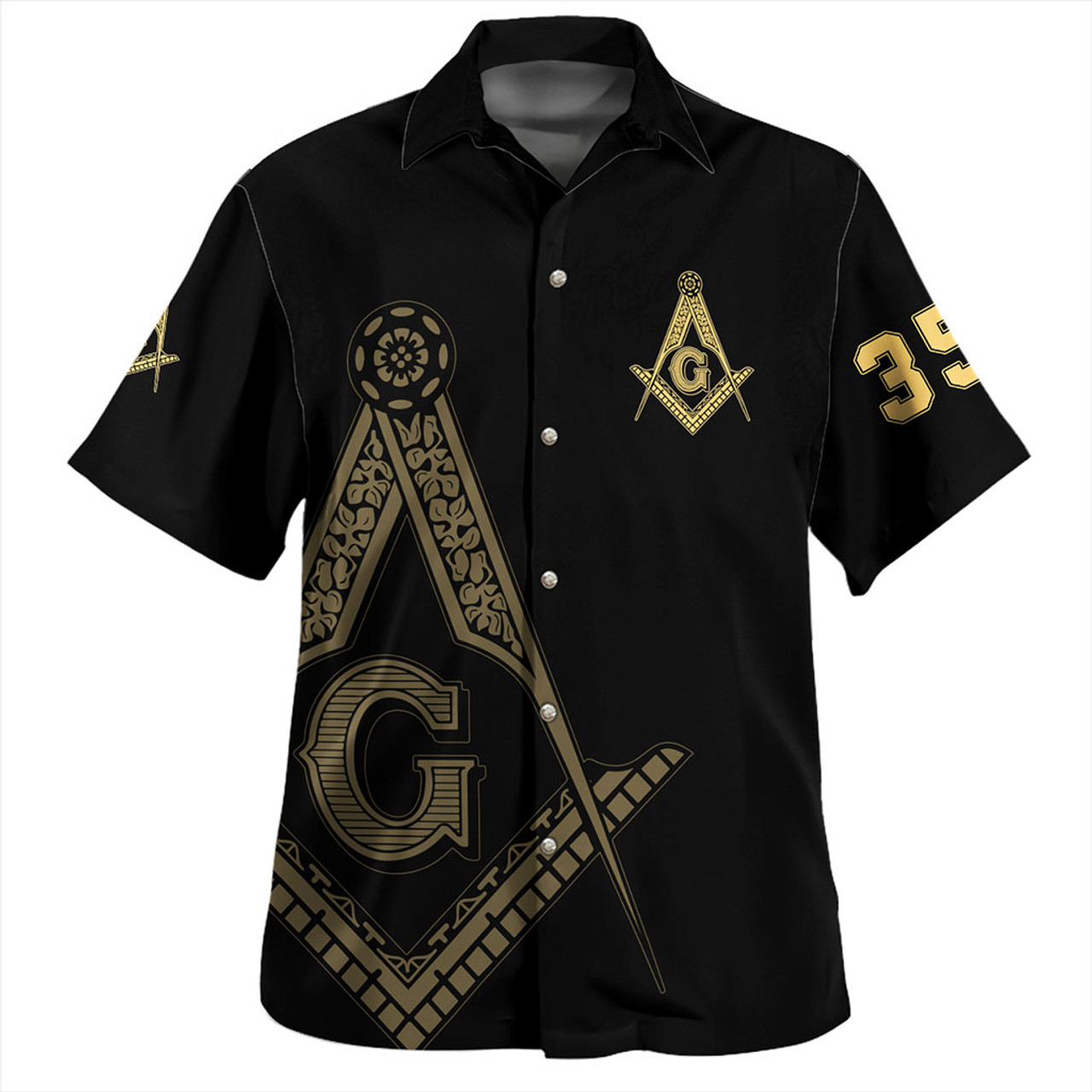 Freemasonry Hawaiian Shirt Letter Style