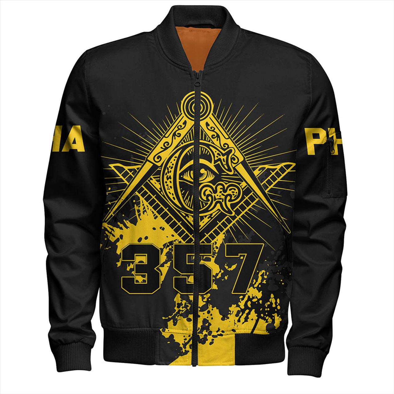 Freemasonry Zipper Bomber Jackets Spaint Style