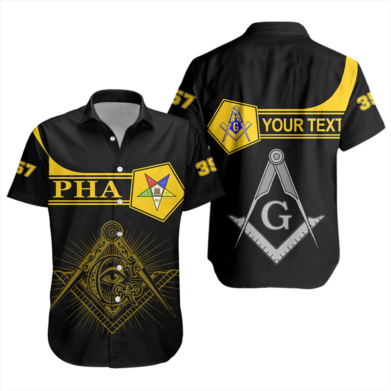 Freemasonry Short Sleeve Shirt Custom Simple Style