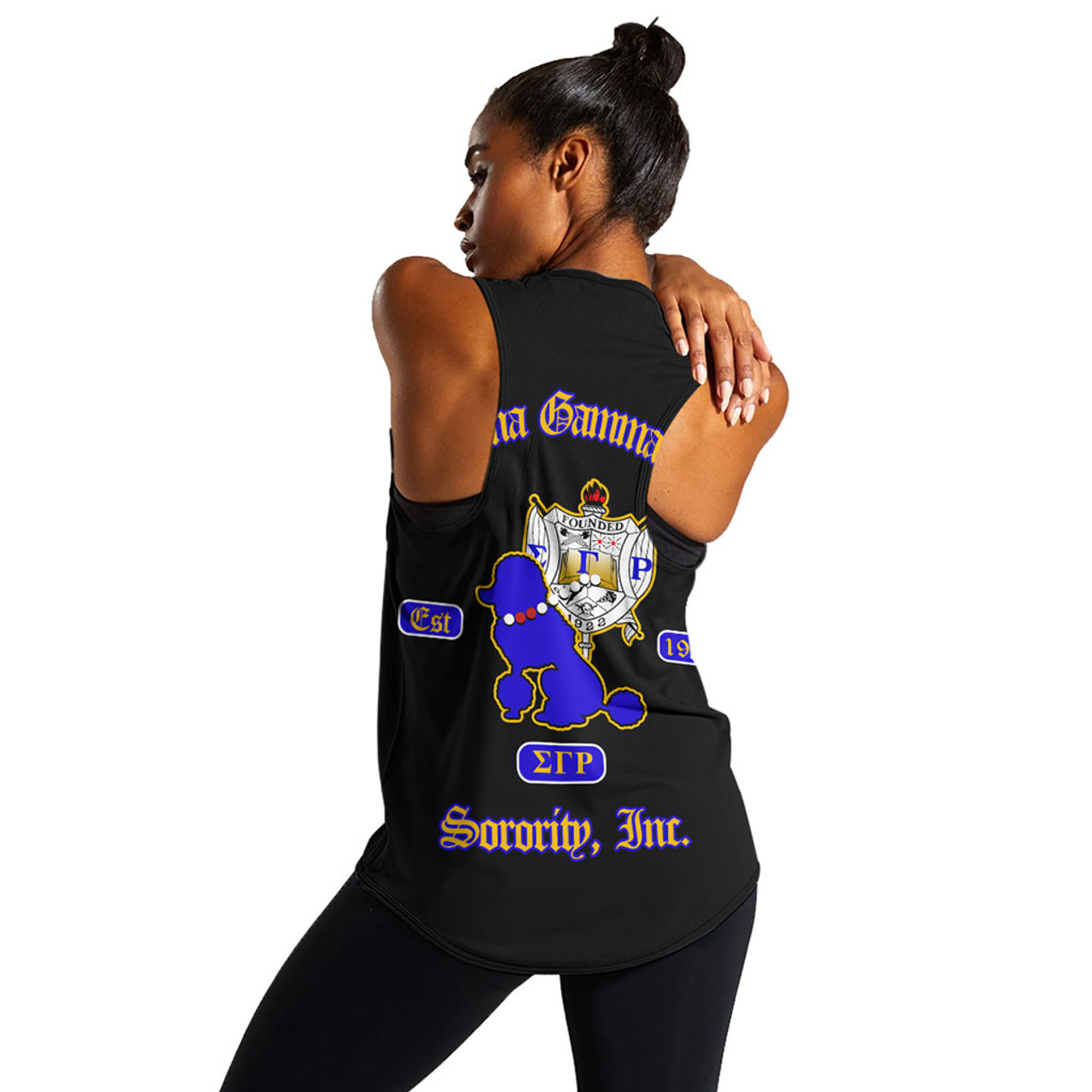 Sigma Gamma Rho Women Tank Sorority Pearl And Poodle