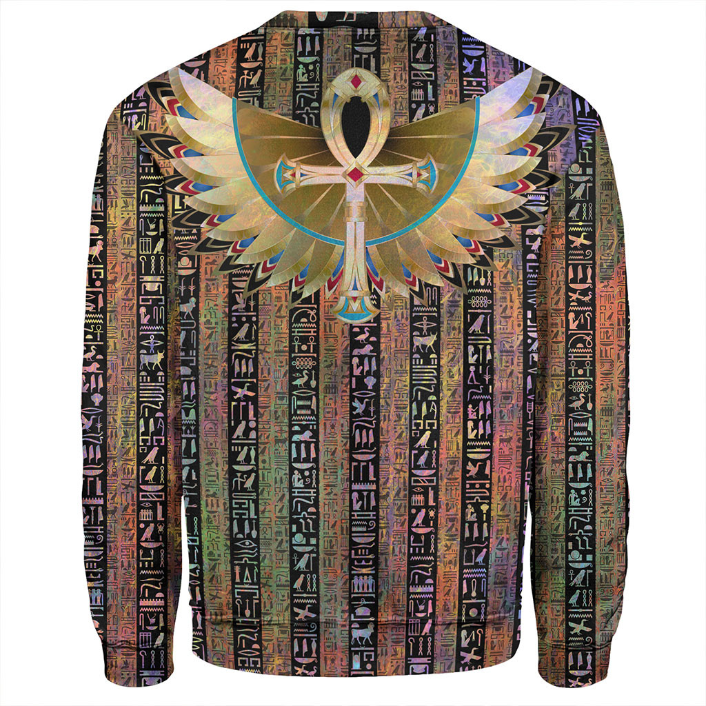 Personalized Anubis Sweatshirt Ancient Egyptian Pattern In Red DT02 main image 1