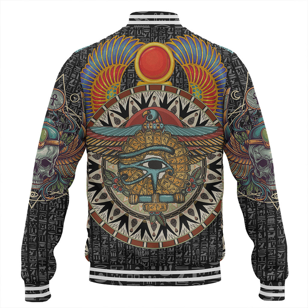 Egyptian Baseball Jacket Acient Skull Symbols