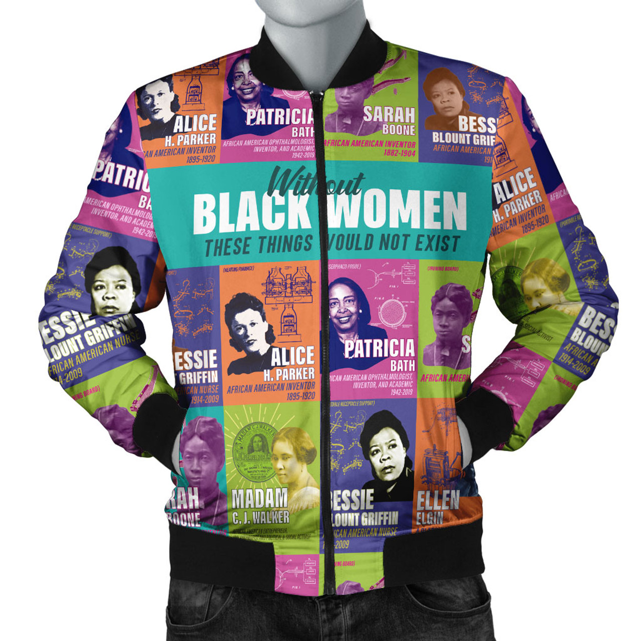 Black History Bomber Jacket African Women Inventors