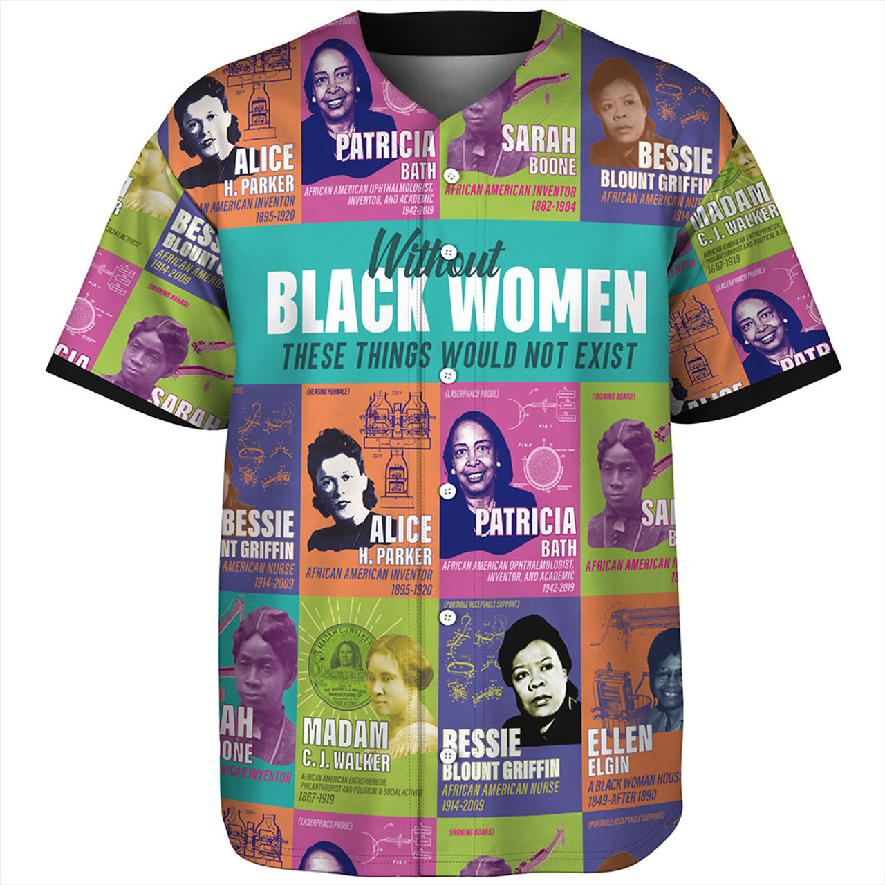 Black History Baseball Shirt African Women Inventors