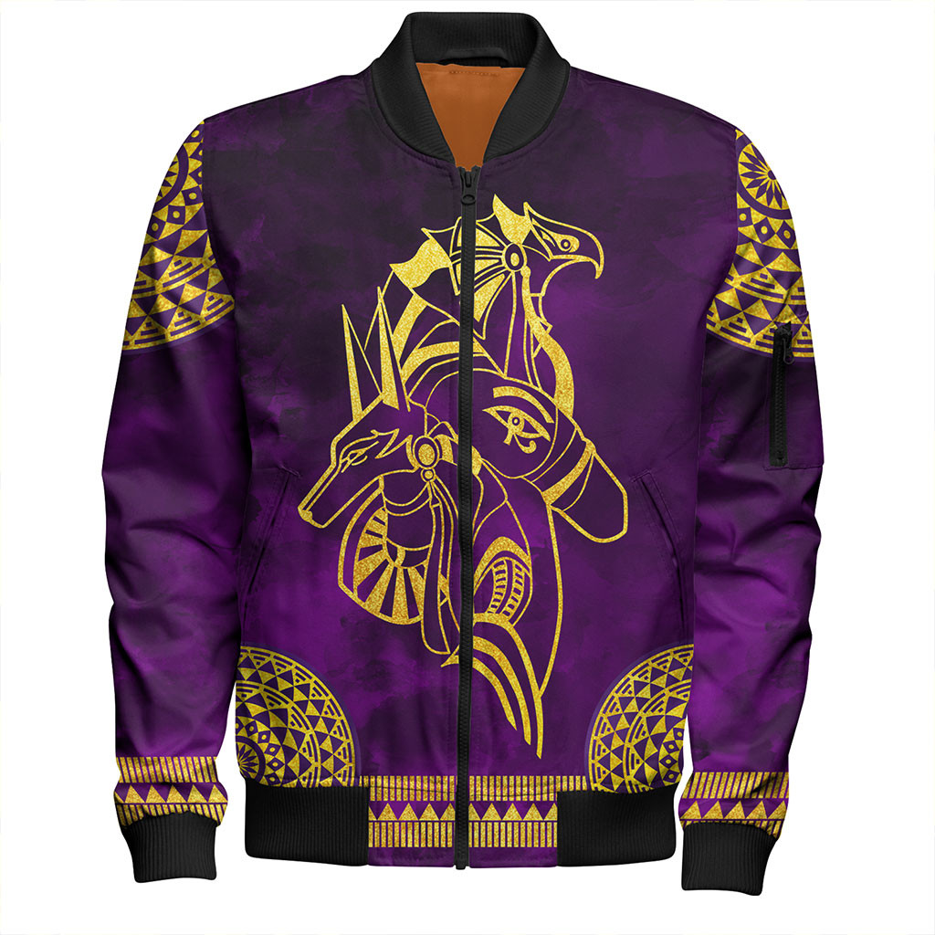 Egyptian Zipper Bomber Jackets Anubis And Horus