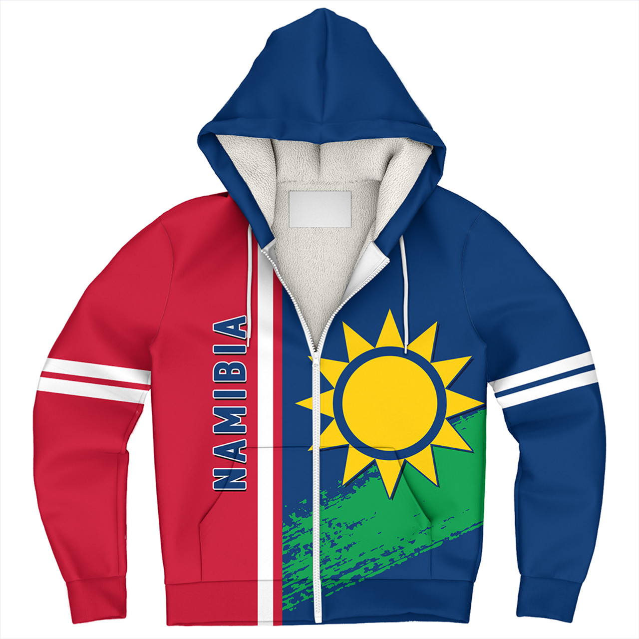 Namibia Sherpa Hoodie Quater Style