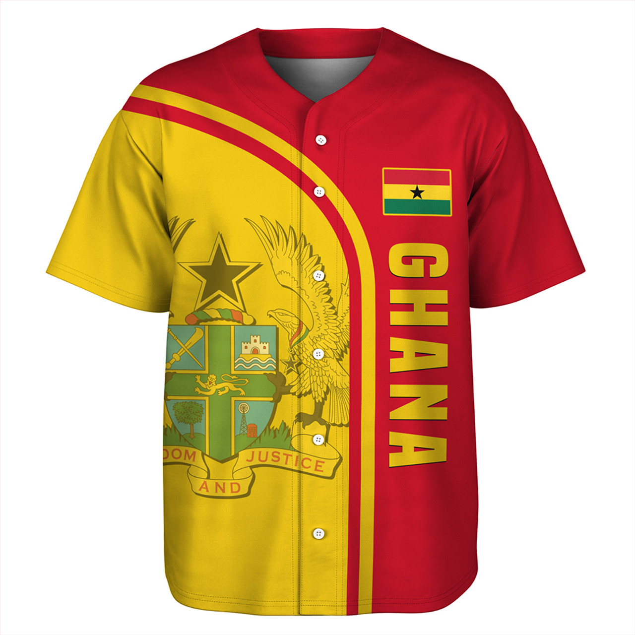 Ghana Baseball Shirt In My Heart