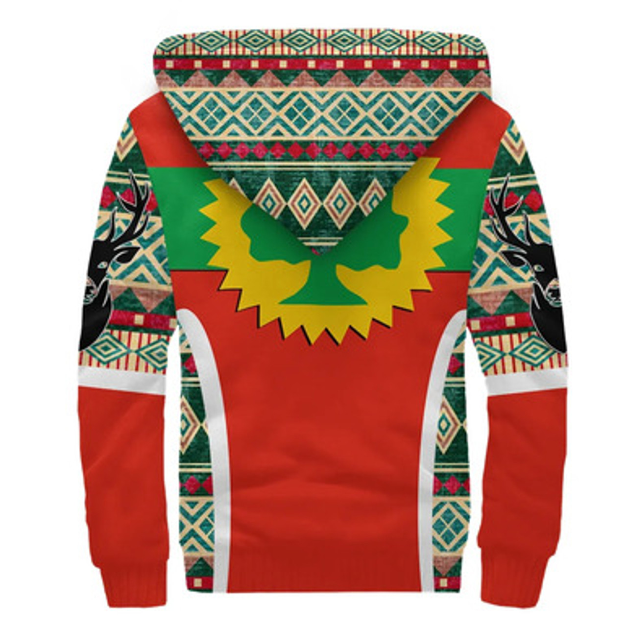 Oromo Sherpa Hoodie - Africa Pattern Style