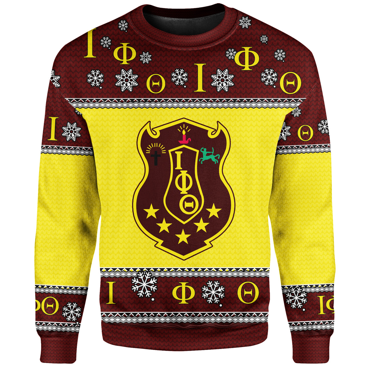 Christmas Iota Phi Theta Sweatshirt Custom Fraternity Logo