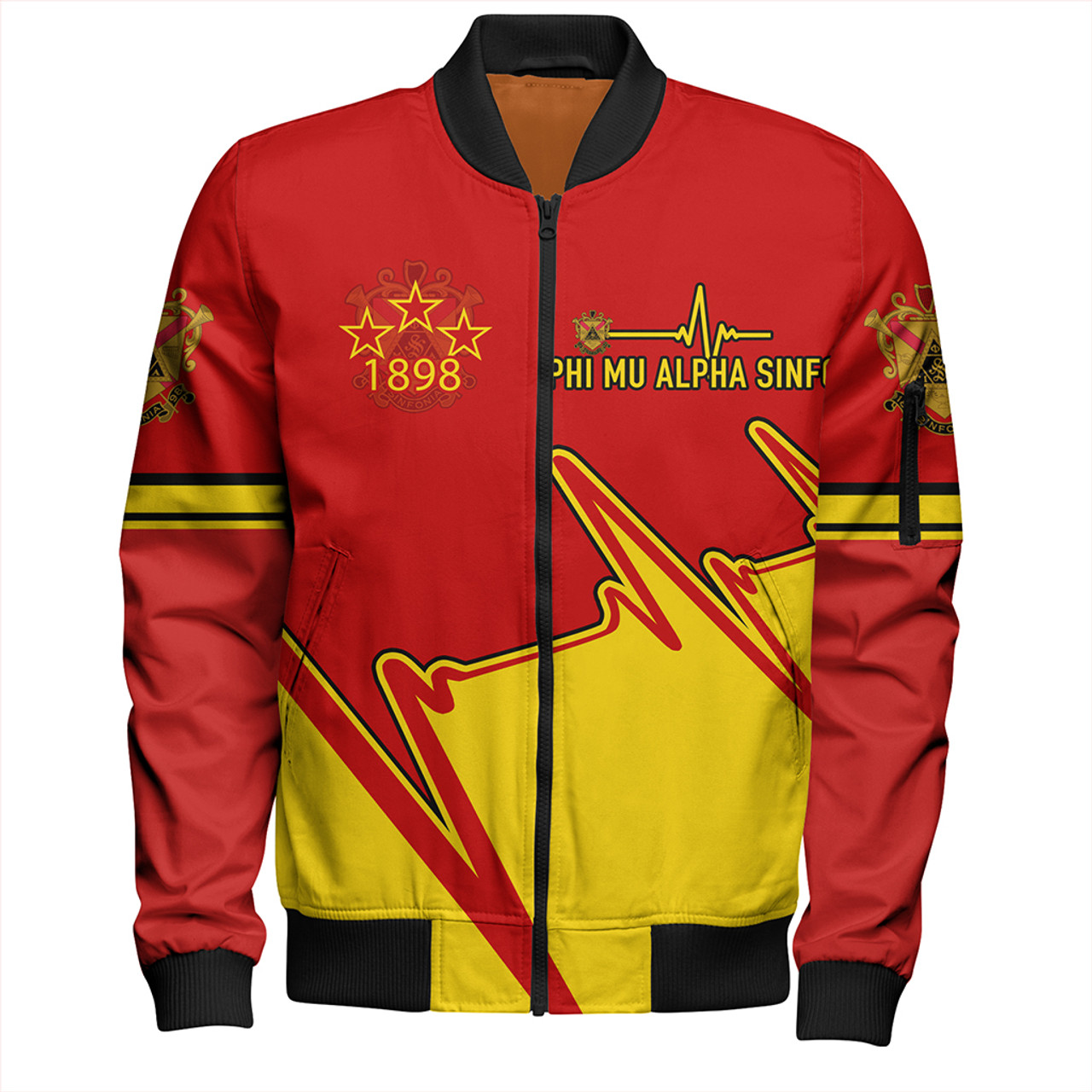 Phi Mu Alpha Sinfonia Zipper Bomber Jacket Heartbeat