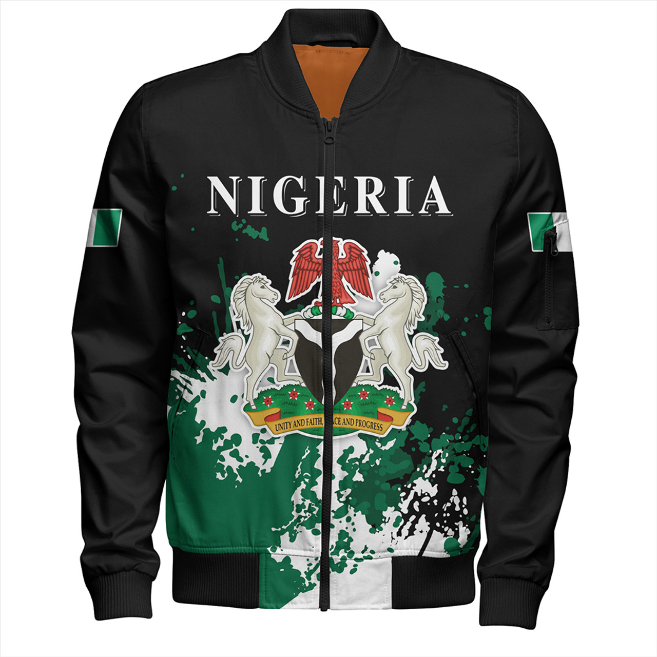 Nigeria Zipper Bomber Jacket Spanit Style