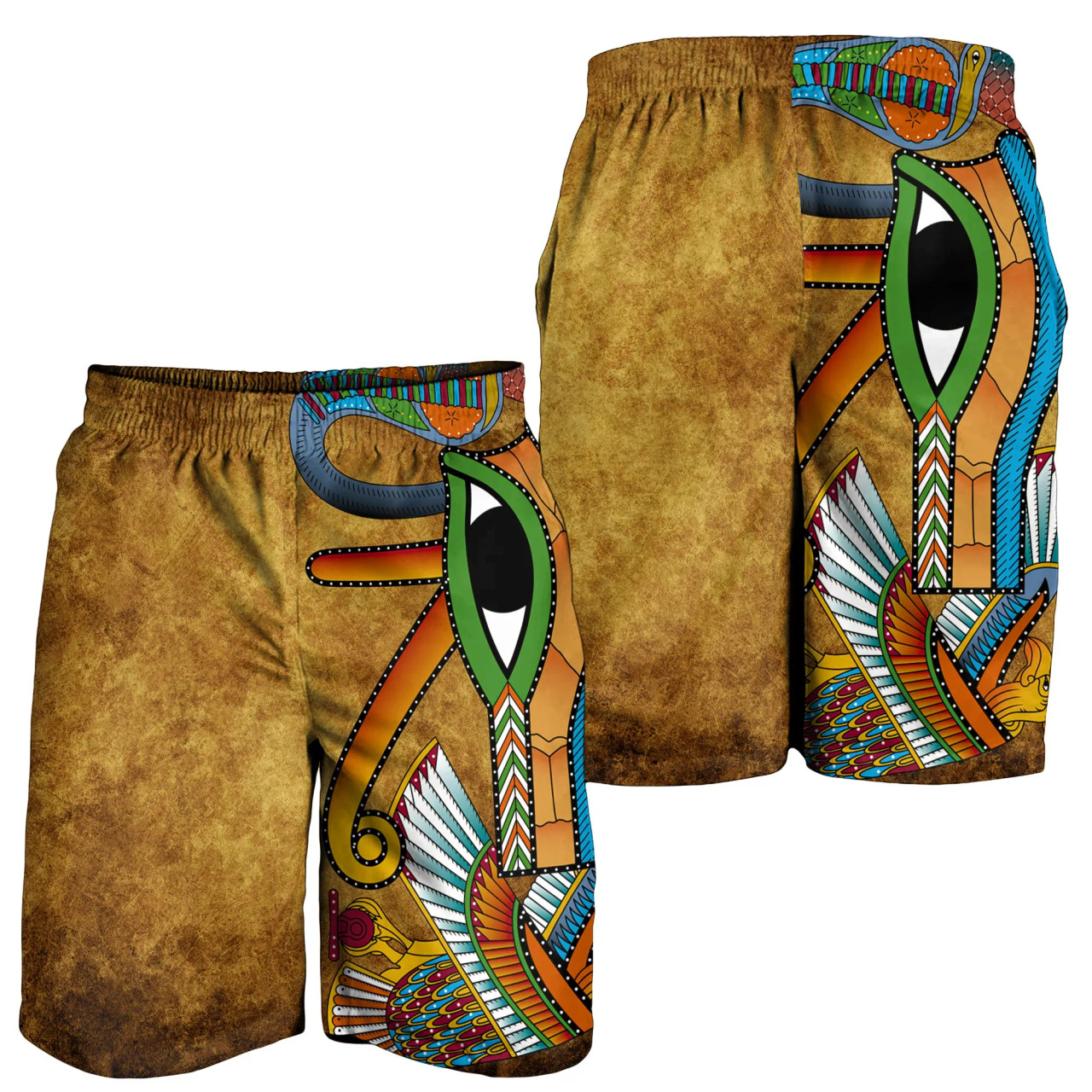 Egyptian Men Short - African Patterns Egyptian Hieroglyphics and Gods Self Knowledge Men Short