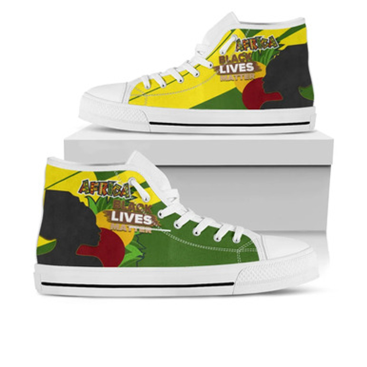 African High Top Shoes - African Patterns Pride Style High Top Shoes