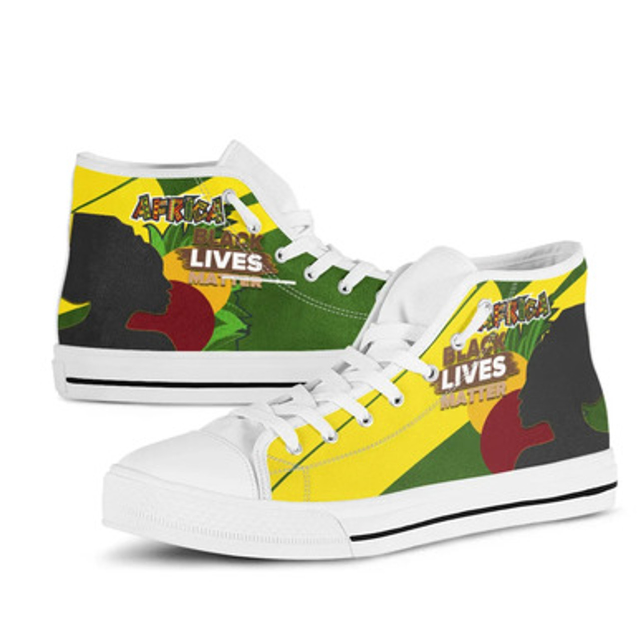 African High Top Shoes - African Patterns Pride Style High Top Shoes