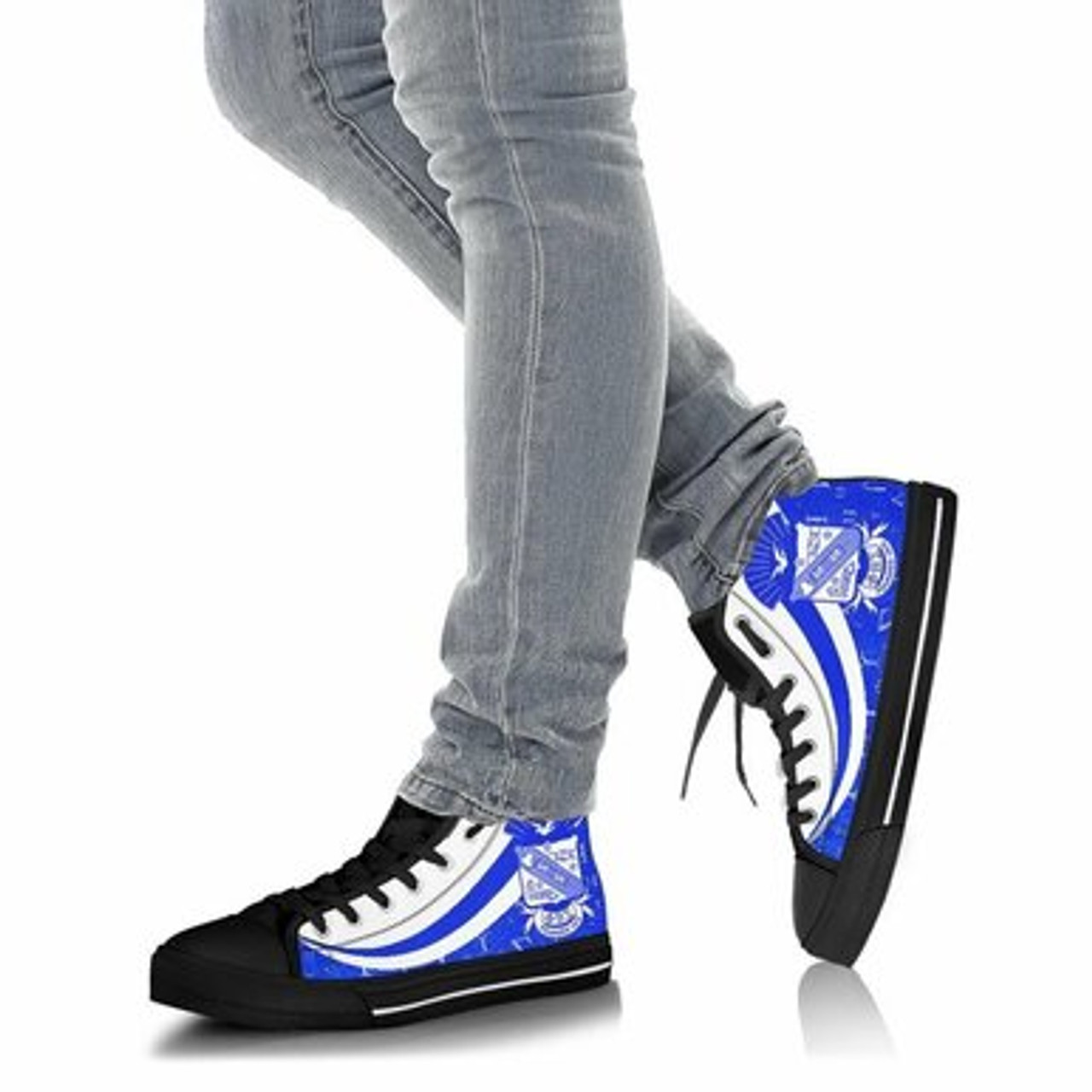 Phi Beta Sigma High Top Shoes - Fraternity Greek Alphabet Symbols High Top Shoes