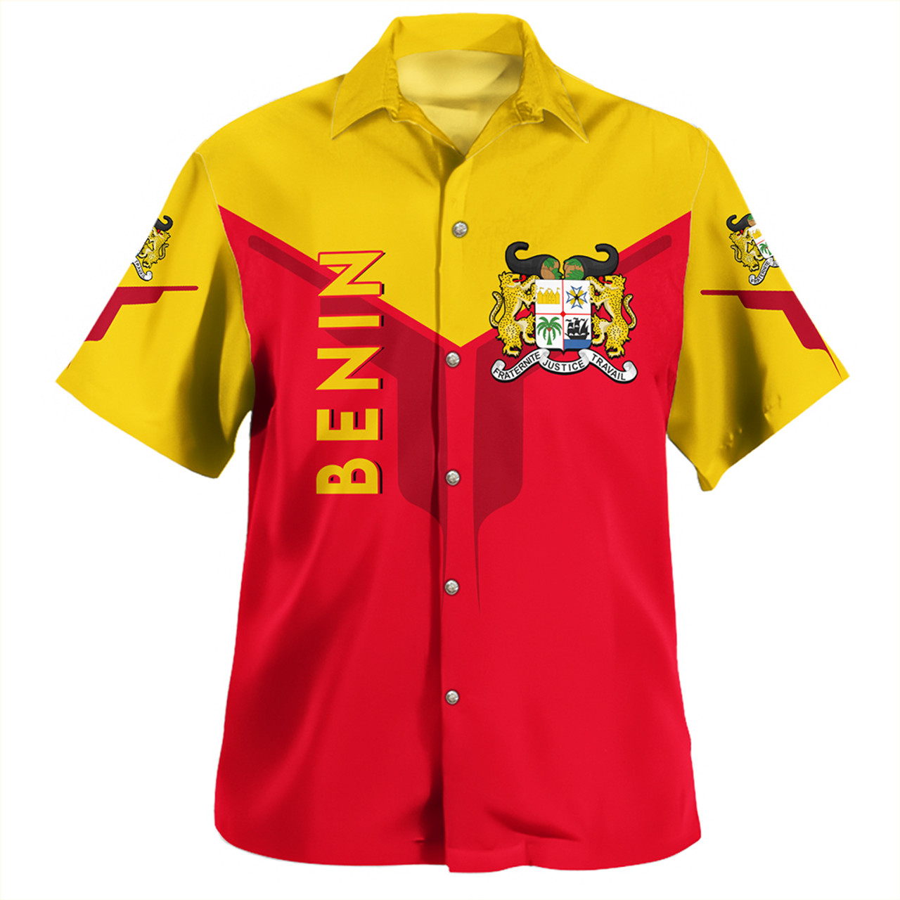 Benin Hawaiian Shirt Arrow Style